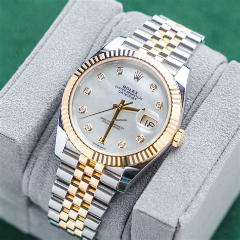 diamond dial rolex 41mm 2 tone|Rolex chronometer for sale.